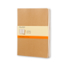 ​​​​​​​​​​​​​​Anteckningsbok | Linjerat | Moleskine XL | Soft Cover | kraftfärgat | 3st