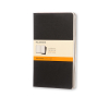 ​​​​​​​​​​​​​​Anteckningsbok 13 x 21cm linjerat | Moleskine Large Soft Cover | svart | 3st 313096 - 1