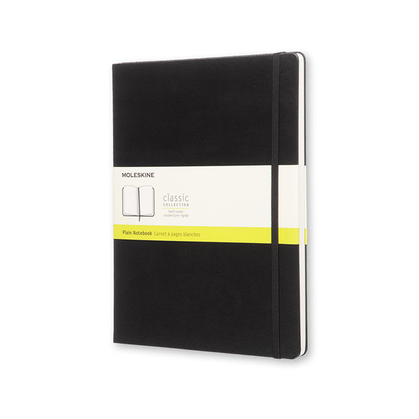 ​​​​​​​Anteckningsbok 19 x 25cm blank | Moleskine XL Hard Cover | svart 313065 - 1