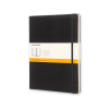 Anteckningsbok 19 x 25cm linjerat | Moleskine XL Hard Cover | svart