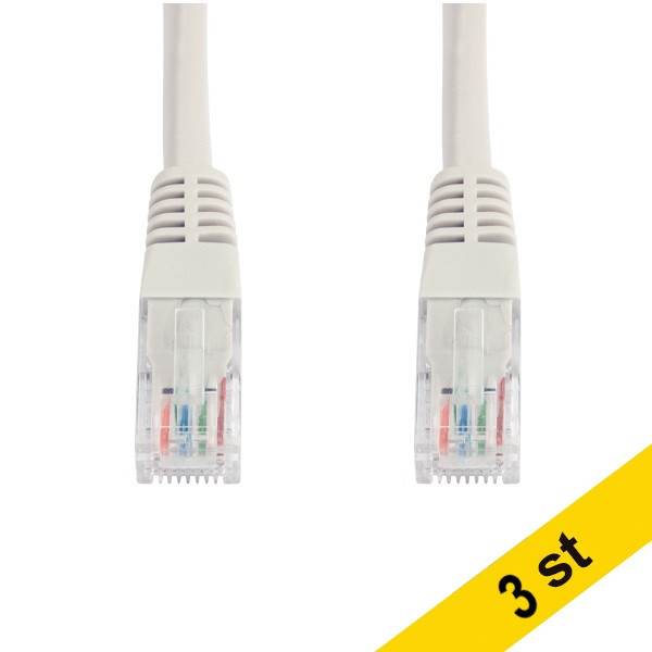 Nätverkskabel 10m CAT5e | 123ink | grå 3st⭐ 302488 - 1