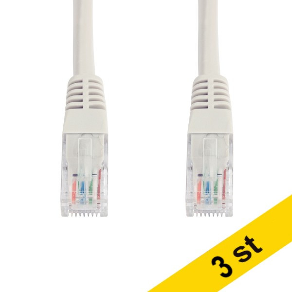 Nätverkskabel CAT6a U/UTP | 5m | grå | 123ink 3st  302504 - 1