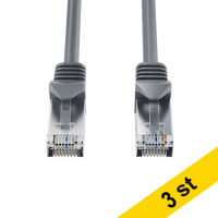 Nätverkskabel CAT7 S/FTP | 1m | grå | 123ink | 3st  302507