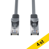 Nätverkskabel CAT7 S/FTP | 2m | grå | 123ink | 4st  302508