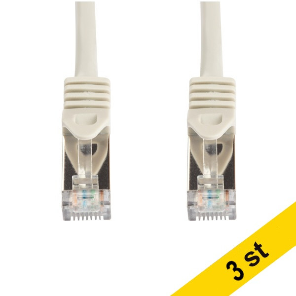 Nätverkskabel CAT7 S/FTP | 3m | grå | 123ink | 3st 302509 - 1