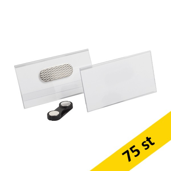 Namnskylt med magnet | 75 x 40mm | 123ink | 75st 302143 - 1
