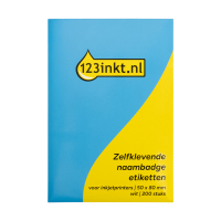 Namnskyltsetiketter bläckstråleskrivare | 80 x 50mm | vit | ​​​​​​​123ink | 200st AV-J4785-20C 302327