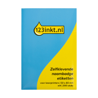 Namnskyltsetiketter laserskrivare | 80 x 50mm | vit | ​​​​​​​123ink | 200st L4785-20C 302325