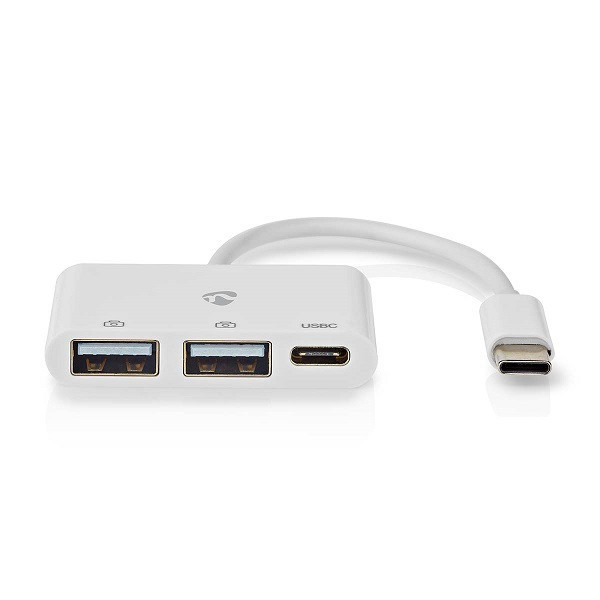 USB-hub 3 portar | USB-C 2.0 till 2xA och 1xC | Nedis K120200097 - 1
