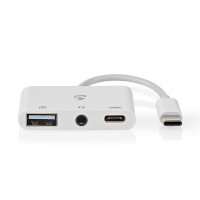USB Docking station 3 portar | USB-C till 1xA, 1xC, 3,5mm | Nedis K010214333