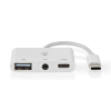 USB Docking station 3 portar | USB-C till 1xA, 1xC, 3,5mm | Nedis K010214333 - 1
