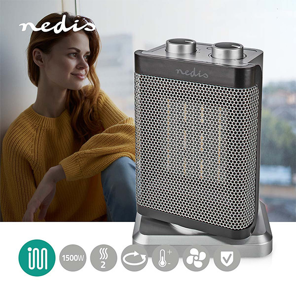 Nedis Värmefläkt 1500W | Nedis | rum upp till 20m² | roteringsfunktion HTFA17GY K170101177 - 2