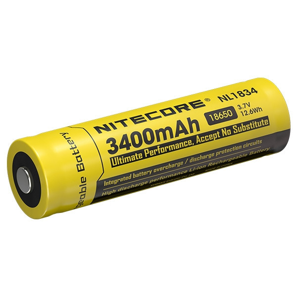 Nitecore 18650 Button Top batteri | 3,7V | 3400mAh (original) 18650 NL1834 ANB00818 - 1