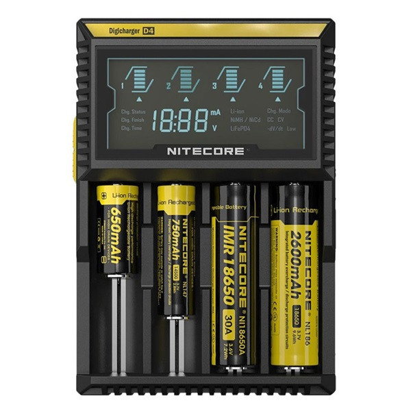 Nitecore D4 Digi batteriladdare 10440 14500 16340 17500 17670 ANB00814 - 2