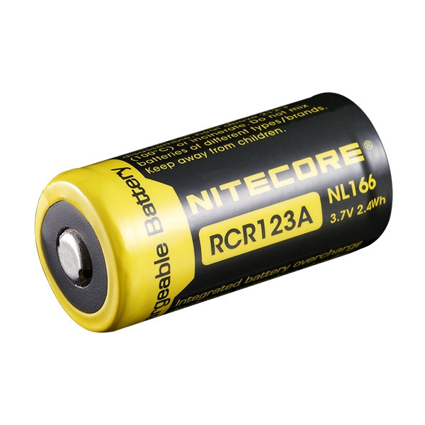 Nitecore RCR123A | 16340 uppladdningsbart batteri | 3,7V | 650mAh (original) NL166 RCR123A ANB00817 - 1