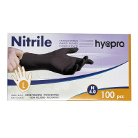 Nitrilhandskar | storlek L | puderfria | svart | 100st | varumärket 123ink  SDR00444