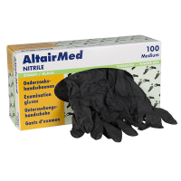 Nitrilhandskar | storlek M | puderfria | svart | 100st | AltairMed  SME00062