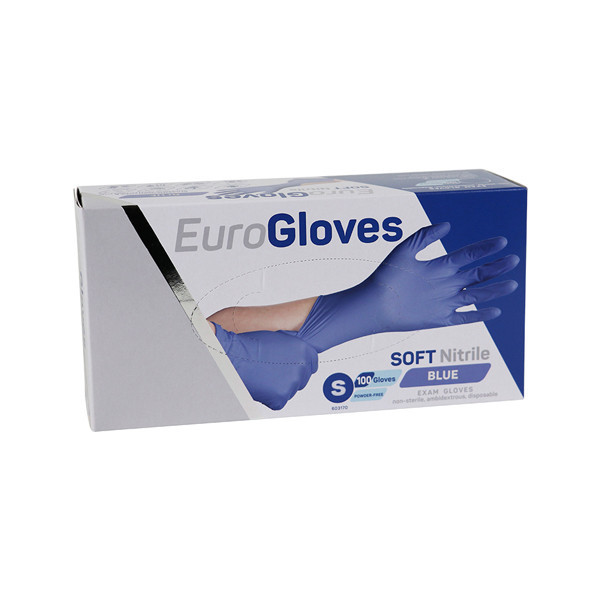 Nitrilhandskar | storlek S | puderfria | bål | 100st | Eurogloves  SME00307 - 1
