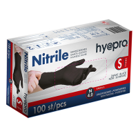 Nitrilhandskar | storlek S | puderfria | svart | 100st | varumärket 123ink  SDR05187