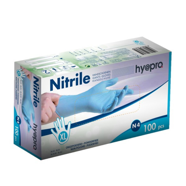 Nitrilhandskar | storlek XL | puderfria | blå | 100st | varumärket 123ink  SDR00488 - 1