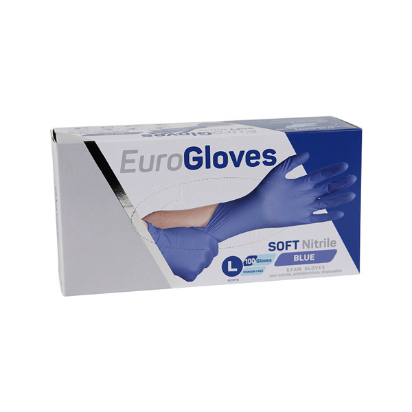 Nitrilhandskar L (9) | puderfria | blå | 100st | Eurogloves  SME00308 - 1