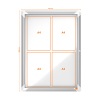 [] Skyltskåp låsbar 4x A4 | utomhus | Nobo Premium Plus 247484 - 1