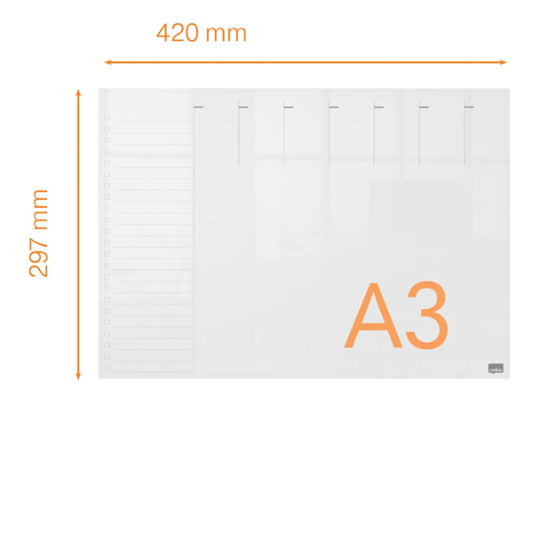 | Veckoplanerare A3 mini whiteboard | Nobo 247475 - 2