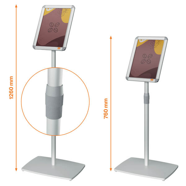 Affischram A4 | Nobo | aluminium | höj- och sänkbart stativ 247380 - 3