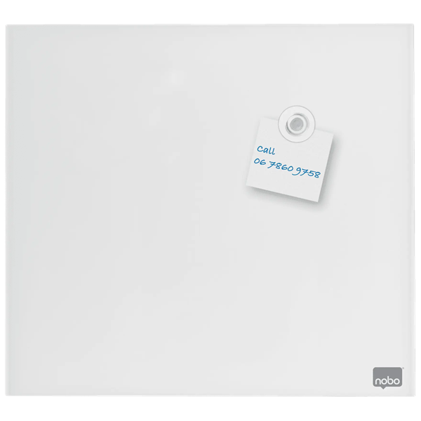 Glastavla 30 x 30cm magnetisk vit | Nobo Diamond 247154 - 5