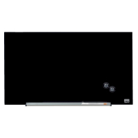 Glastavla 67,7 x 38,1cm magnetisk svart | Nobo Diamond Widescreen 247320