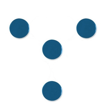 Magneter 38mm blå | Nobo | 4st 247011 - 1