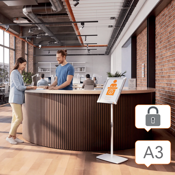 Snäppram A3 låsbar | höj- och sänkbart stativ | Nobo Premium Plus SE001418 - 3