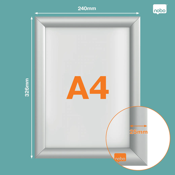 Snäppram A4 | Nobo Essence | aluminium SE001411 - 1