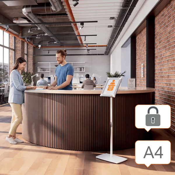 Snäppram A4 låsbar | höj- och sänkbart stativ | Nobo Premium Plus SE001419 - 3