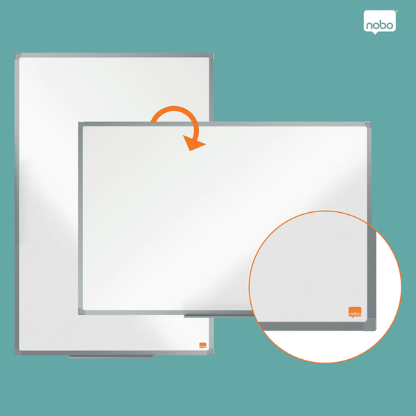 Whiteboard 120 x 120cm magnetlackerat stål | Nobo Essence [PALLFRAKT] SE001407 - 4