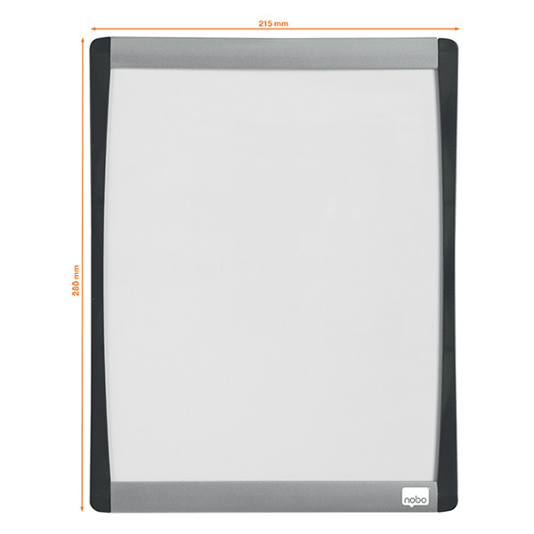 Nobo Whiteboard 28 x 21.5cm med böjd ram | Nobo 1903778 208168 - 2