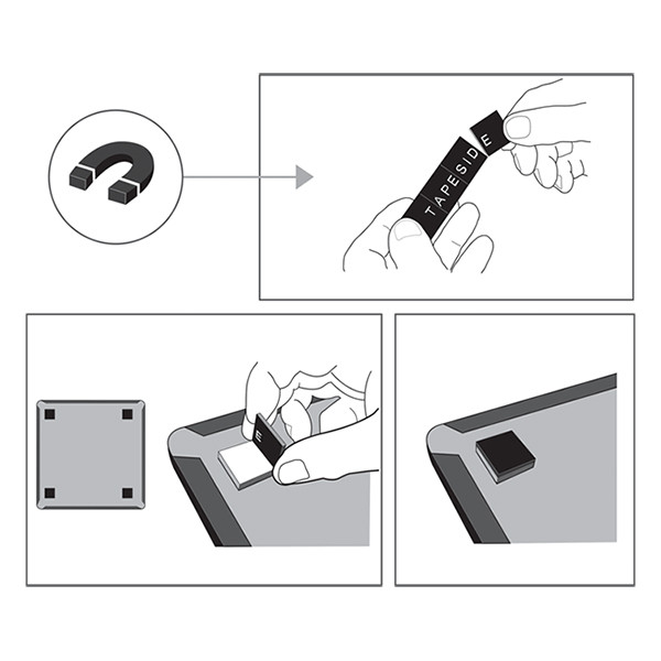 Nobo Whiteboard 35.5 x 28cm med böjd ram | Nobo 1903779 208169 - 4