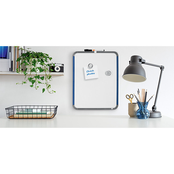 Nobo Whiteboard 36 x 28cm magnetlackerat stål | Nobo slimline QB05442ASTD 247142 - 5