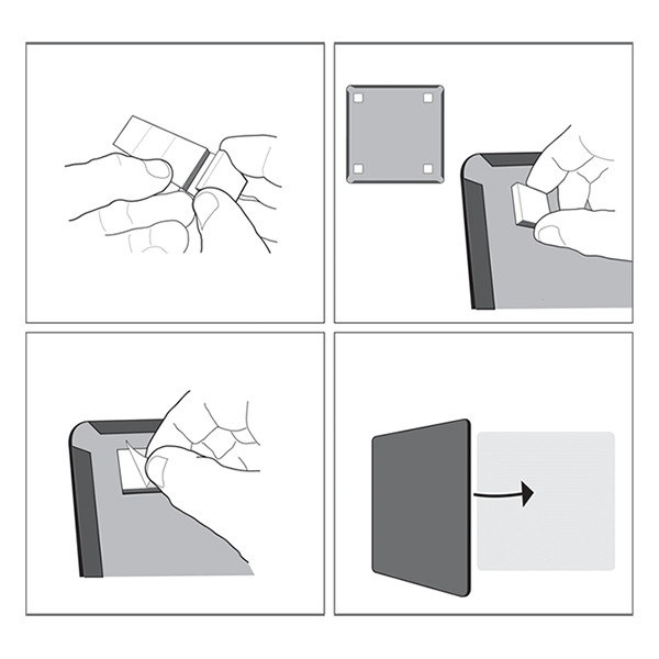 Nobo Whiteboard 36 x 36cm magnetisk | Nobo Quartet | svart 1903774 208161 - 3