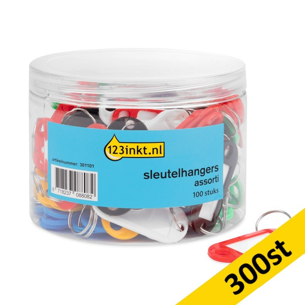 Nyckelbricka blandade färger | 123ink | 300st 301332 - 1
