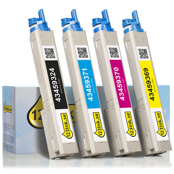 OKI 43459324/71/70/69 toner 4-pack (varumärket 123ink)  130079 - 1