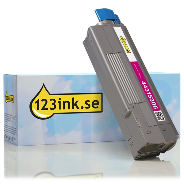 OKI 44315306 magenta toner (varumärket 123ink) 44315306C 036073 - 1