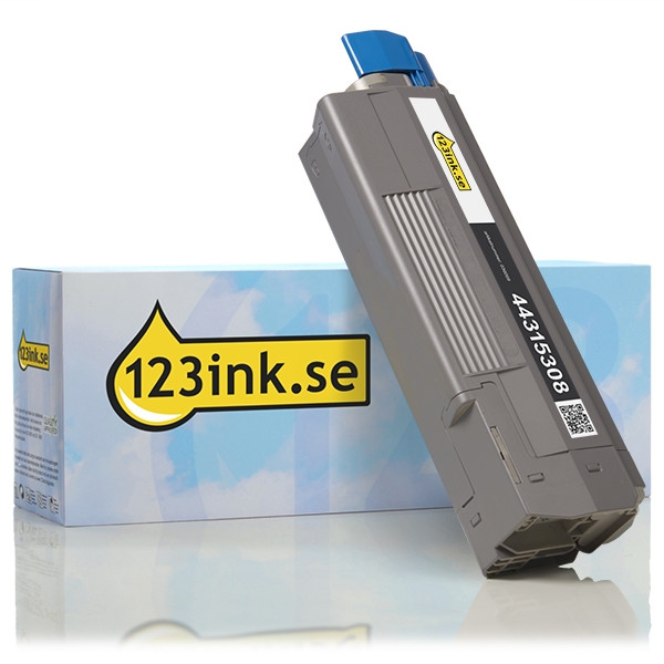 OKI 44315308 svart toner (varumärket 123ink) 44315308C 036069 - 1