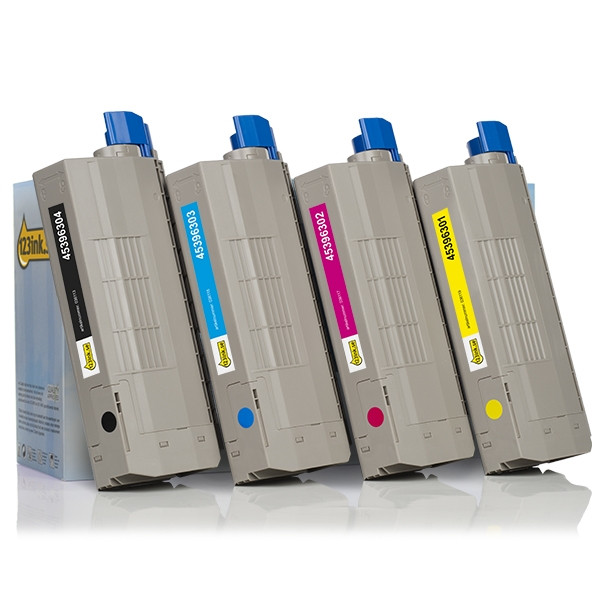 OKI 45396304/03/02/01 toner 4-pack (varumärket 123ink)  130090 - 1