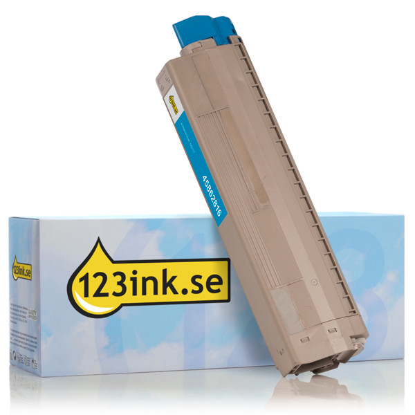 OKI 45862816 cyan toner hög kapacitet (varumärket 123ink) 45862816C 042717 - 1