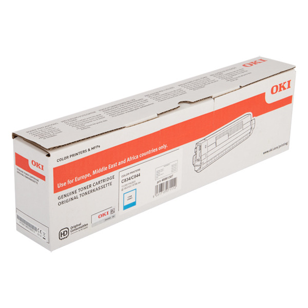 OKI 46861307 cyan toner hög kapacitet (original) 46861307 042768 - 1