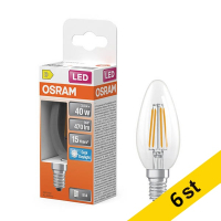 LED lampa E14 | B35 klar | 6500K | 3,4W (40W) [Osram] 6st LOS02147