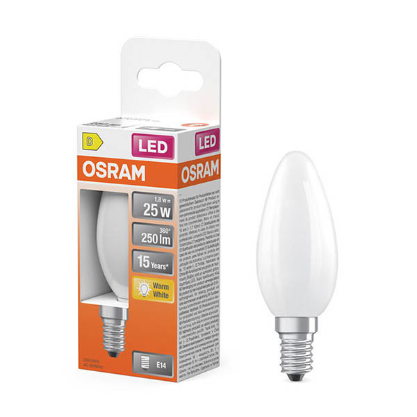 LED lampa E14 | B35 matt | 2700K | 1,8W (25W) [Osram] LOS01863 - 1