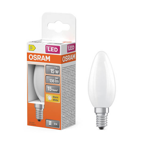 LED lampa E14 | B35 matt | 2700K | 1W (15W) [Osram] LOS01861 - 1