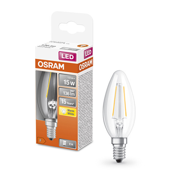 Osram LED lampa E14 | C35 klar | 2700K | 1,5W (15W) [Osram]  LOS00142 - 1